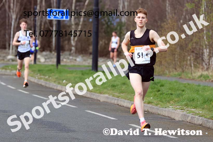 Senior mens 2024 Elswick Harriers Good Friday Relays, Newburn, Newcastle Upon Tyne  Photo: David T. Hewitson/Sports for All Pics